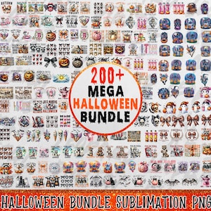 200+ Halloween Mega Bundle PNG, Halloween PNG Bundle, Geist PNG Bundle, Kürbis Bundle PNG, Herbst Halloween Bundle, Halloween Designs Bundle