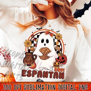 Aqui Espantan Png, Spooky Conchas Png, Pantasmas png, Spanish Halloween, Spooky Latina, Mexican Conchas, Regalos Es Espano, Mexican Ghost