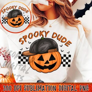 Spooky Dude Png, Pumpkin Face Png, Halloween Boy Png, Kids Halloween png, Retro Halloween png, Fall png, Kids Sublimation, Spooky pumpkin