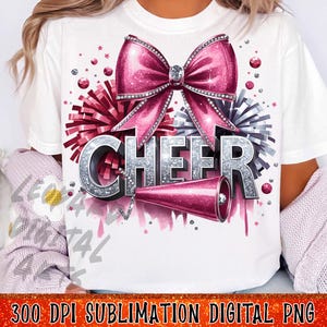 Cheer Coquette Png, Cheer Mom Shirt Design, Cheerleading Png, Preppy Cheerleader Coquette Bow Png, Cheer Season Png, Football Cheer Png