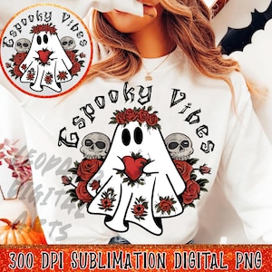 Espooky Season png, Fantôme floral png, Halloween png, espagnol Halloween png, Spooky Latina png, Conchas mexicains png, Regalos Es Espanol png