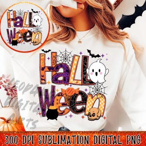Halloween PNG, Trick Or Treat Png, Funny Halloween PNG, Spooky season Png, Doodle Halloween Sublimation for shirt, Halloween Ghost Png