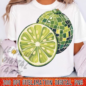 Disco Lime Png, Lime Png, Watercolor Lime Png, Lime Digital Clipart, Sublimation Designs, Summer Vibes Png, Summer Lime Png, Lime Design Png