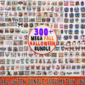 300+ Halloween Mega Bundle PNG, Halloween PNG Bundle, Geist PNG Bundle, Kürbis Bundle PNG, Herbst Halloween Bundle, Halloween Designs Bundle