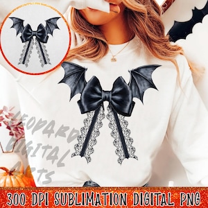 Halloween Bat Gothic Coquette bow png, Retro halloween png, Trending png, Gothic png, Back bow png, Soft girl png, Gothic png, Bat png