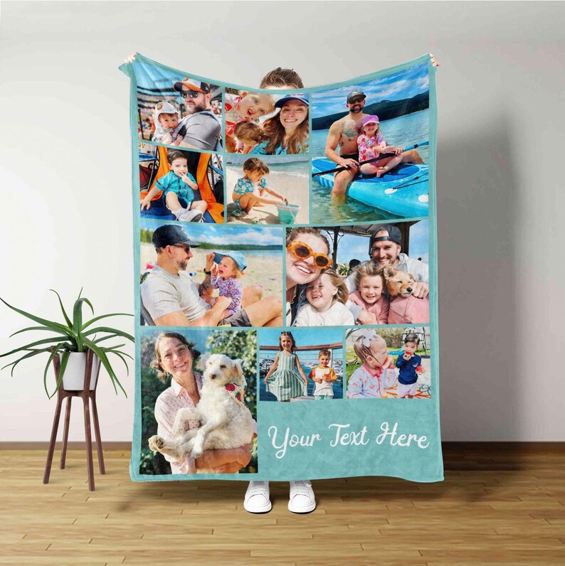 Personalized Photo Blanket - Custom Collage Fleece Throw - 40x50 Inches - Perfect Birthday, Wedding, Or Friend Gift - View #10