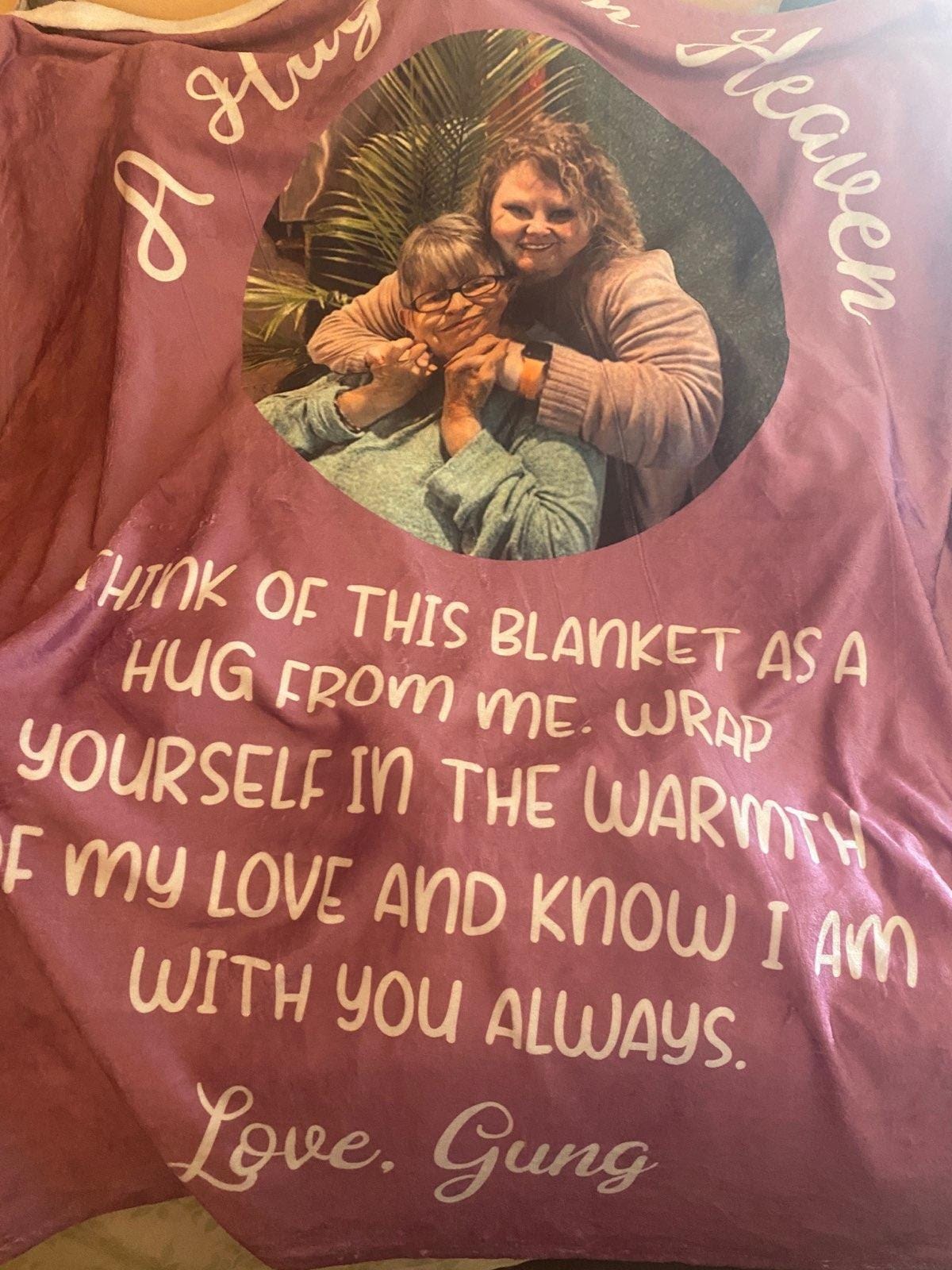 Personalized Memorial A Hug From Heaven Blanket 35489
