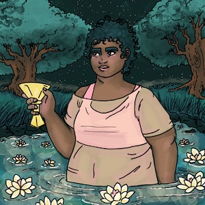 Pegatina - Carta del Tarot Sota de Copas
