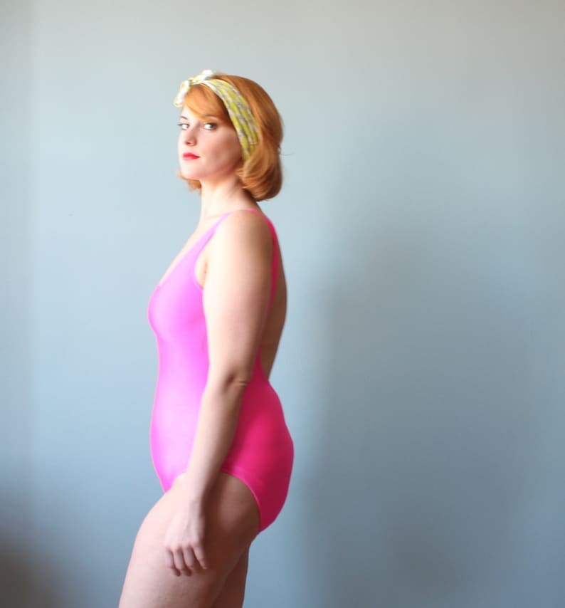 hot pink plus size bathing suit