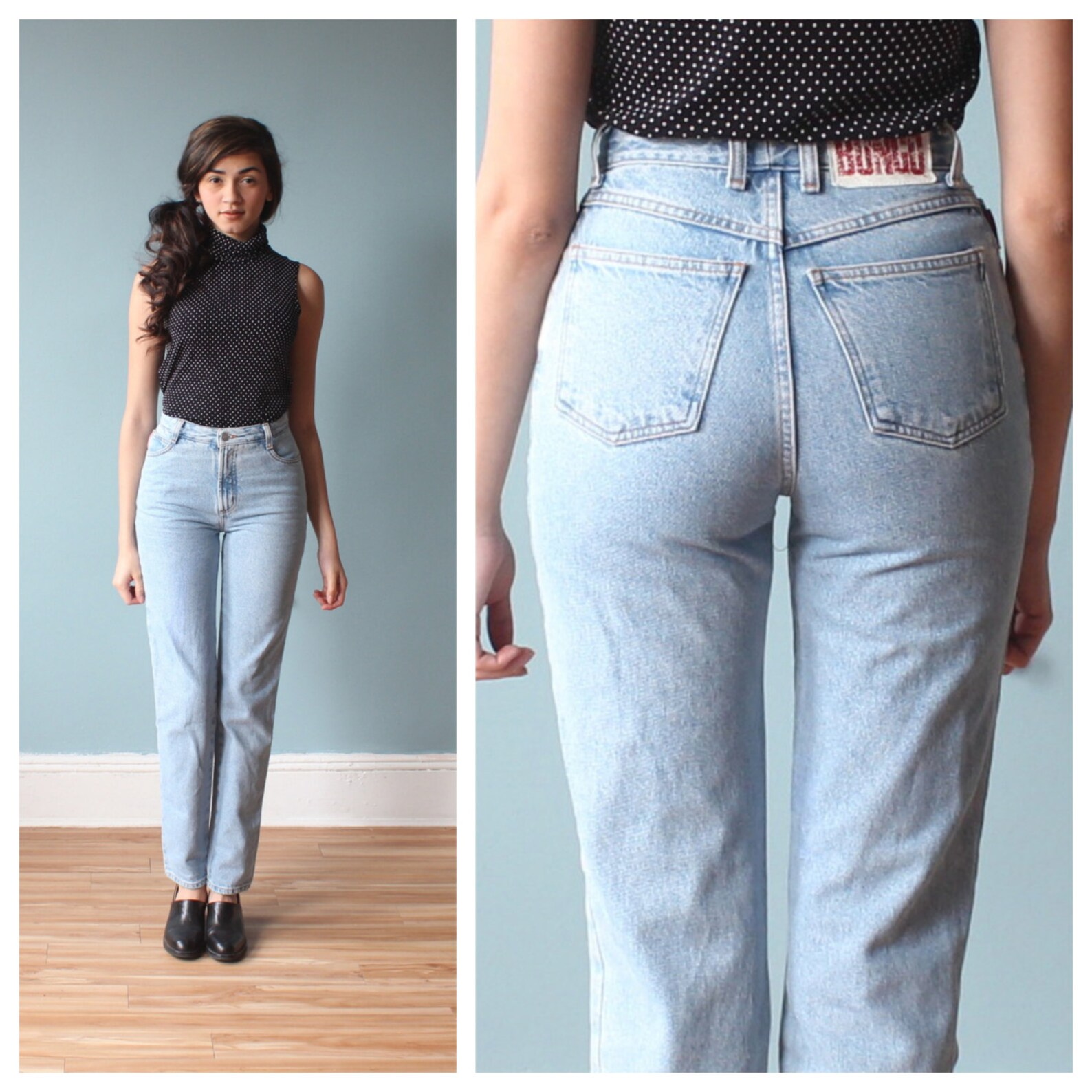 High waist bongo jeans / high waisted jeans / 1990s / xssmall Etsy