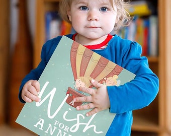 Libro per bambini dei desideri personalizzato - Regalo personalizzato per battesimo, regalo per la nascita / Idea regalo per il primo compleanno per neonati e bambini