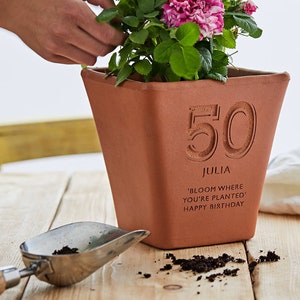 Personalised Engraved Terracotta Flower Pot, Custom Made , Perfect Garden Decor For Plant Lovers, Indoors or Outdoors