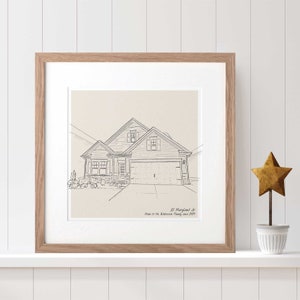 Hand Drawn Bespoke House Sketch Custom Illustration New Home Gift Personalised Art Housewarming Drawing Mother's Day Gift Ideas Presents image 7