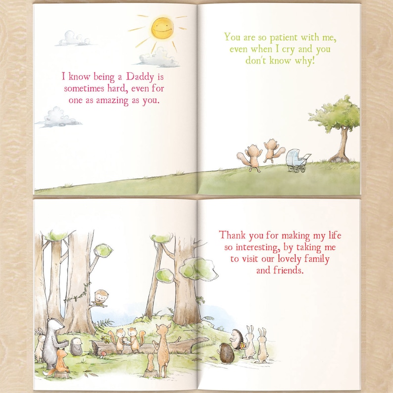 Personalised New Dads Book from baby, A story for my Daddy, First fathers Day gift, Thank you from baby to the best Dad, a very special gift image 8
