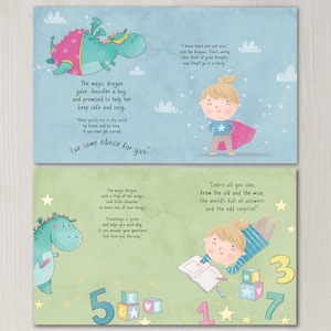 Personalized Dragon Story Book First 1st Birthday Babies christening gifts Kids and Baby Childrens For Personalised Custom Gift Present Idea image 6