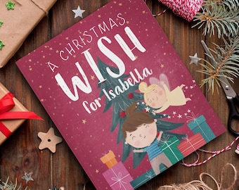 Livre de souhaits de Noël personnalisé Premiers cadeaux de Noël pour bébés Remplisseurs de boîte de réveillon de Noël Bas pour filles garçons enfants cadeaux idées livres cadeau