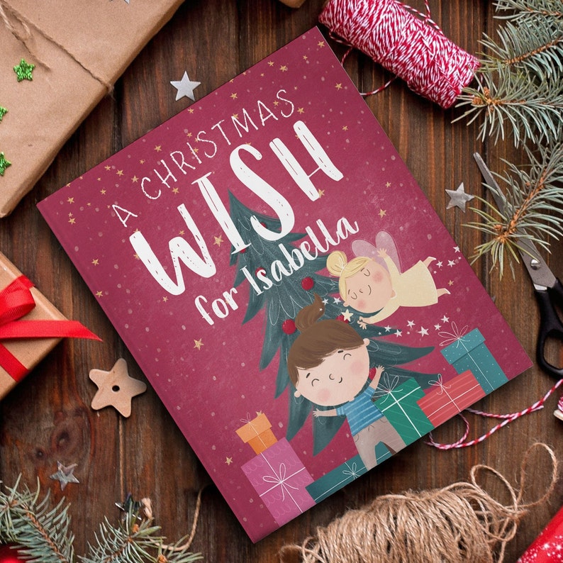 Personalised Christmas Wish book First Babies Christmas Gifts Xmas Eve Box Fillers Stockings For Girls Boys Kids Presents Ideas Books Gift image 1