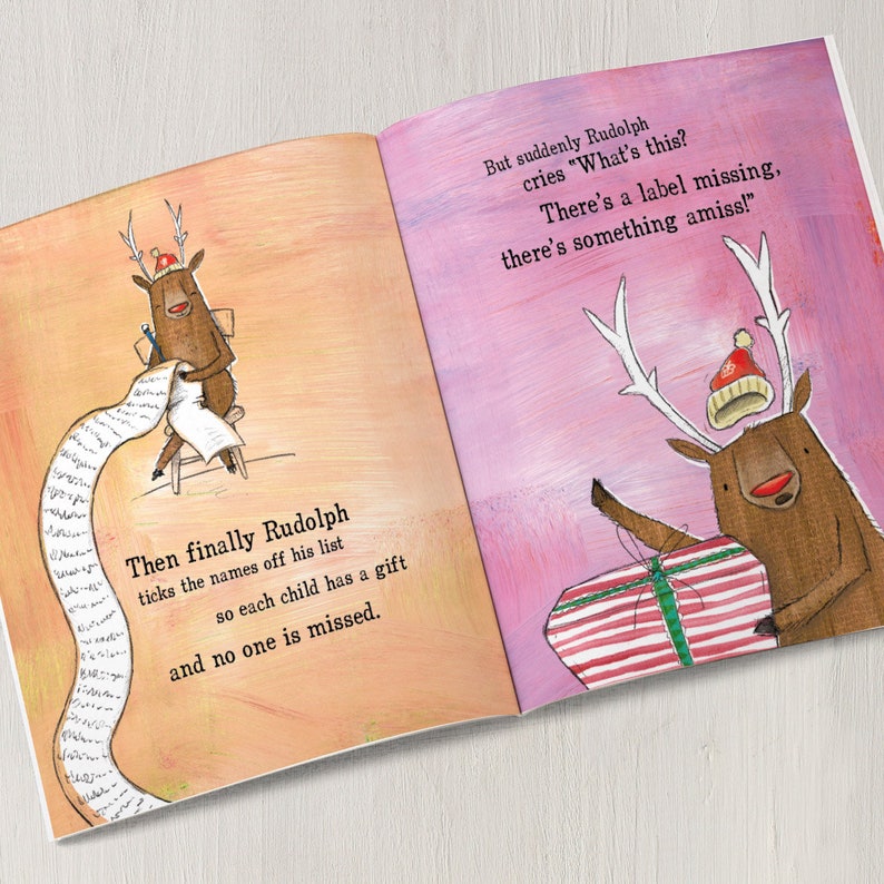 Personalised Kids Reindeer Story Book First Christmas Gifts Xmas Eve Box Fillers Stockings For Girls Baby Boys Presents Ideas Book Keepsake image 4