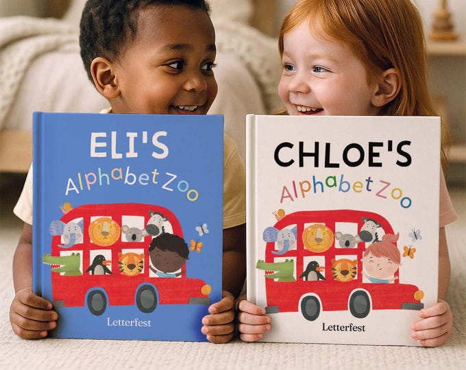 Personalized Alphabet Zoo Story Book | Custom Children's Book | Baby Shower and Birthday Gift