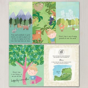 Plant A Tree Personalised Children's Book for first 1st birthday New baby & Christening, Personalized Custom Named Gift, image 9