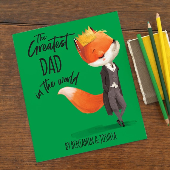 Greatest Dad In The World Personalised Softcover Book For Etsy Israel