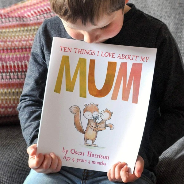 Reasons We Love Mummy - Personalised Hardcover book, Mother's Day Gifts from children - 10 reasons we love Mum, special gifts for Mom,