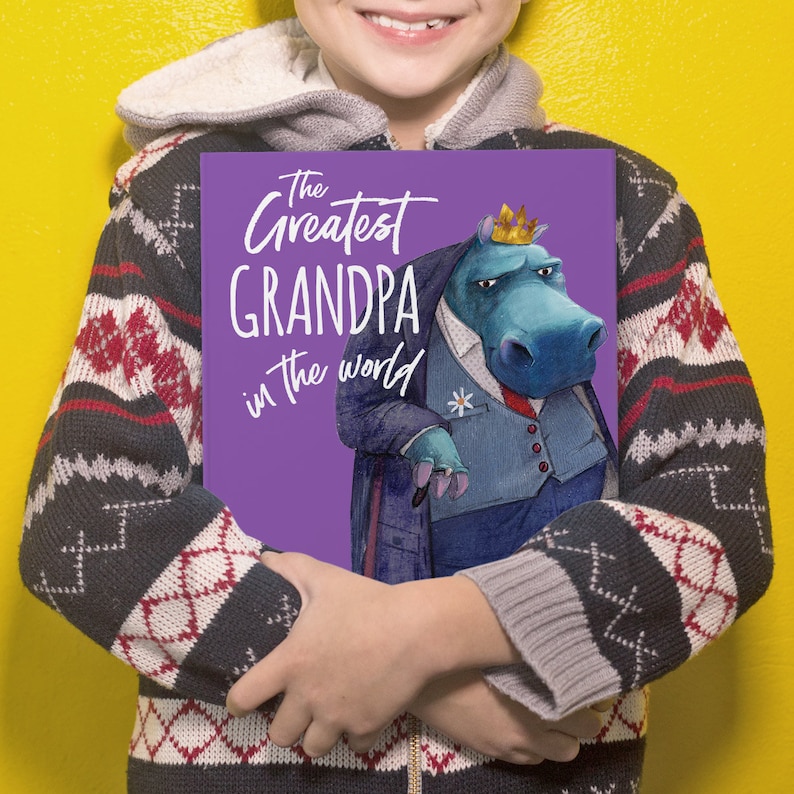 Greatest Grandad in the World storybook Unique Personalized Gift for Grandpa From the Grandchildren with love image 1