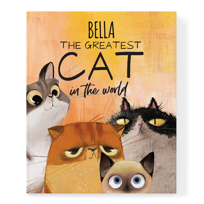 Personalised Greatest Cat in the World story book for kids, personalized Personalized kitten pet gift for children and family image 2
