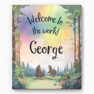 Livre Bienvenue dans le monde personnalisé pour nouveau-né, baptême, grossesse, cadeau de bébé pour maman, idées de faire-part de naissance - FR