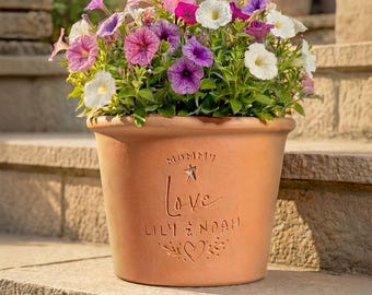 Personalised Mother’s Day Garden Gift Terracotta Flower Pot for Mum