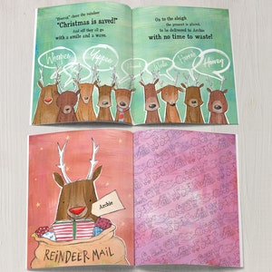 Personalised Kids Reindeer Story Book First Christmas Gifts Xmas Eve Box Fillers Stockings For Girls Baby Boys Presents Ideas Book Keepsake image 8