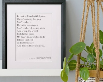 Personalised Favourite Words or Vows Art Print, Unique Quote, Song Lyrics, Poem, Custom Wedding Vow Gift - Personalized