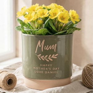 Personalised Mother's Day Gift Indoor Pot | Custom Planter | Gift for Mum