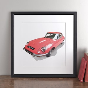 Watercolour Car Sketch Illustration, Car, Van, Motorbike, Trailer, Truck colour drawing, Car Lover Gift, Personalized Vehicle Art Print