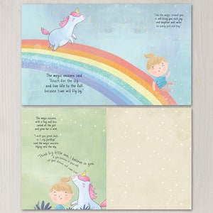 Personalized Unicorn Story Book First 1st Birthday Babies christening gifts Kids and Baby Childrens For Personalised Gift Present Idea image 8