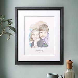 First Mother's Day Gift Mom & Baby Portrait Hand drawn Family Illustration Personalized Gift Mother's Day image 6