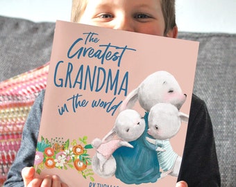 Livre personnalisé de la plus grande grand-mère du monde des enfants, cadeau de fête des mères pour Nanna Gran, idée de cadeau d'anniversaire des petits-enfants