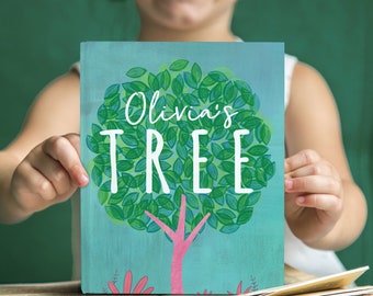 Plant A Tree Gepersonaliseerd kinderboek voor de eerste 1e verjaardag Nieuwe baby & doop, gepersonaliseerd cadeau op maat,