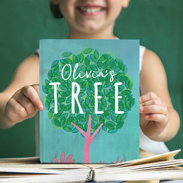 Livre pour enfants personnalisé Planter un arbre pour le premier 1er anniversaire de bébé et baptême, cadeau personnalisé avec un prénom,