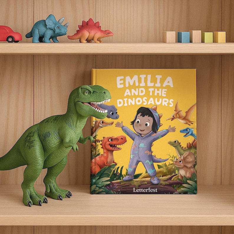 Custom Dinosaur Birthday Children's Story Book | Personalised Name Adventure for Kids | 1st Birthday Gift for Children