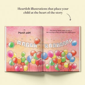 Personalised First Birthday Storybook with Name - Custom Keepsake Gift for Boys & Girls, Perfect 1st Birthday Present for 1-Year-Olds image 12