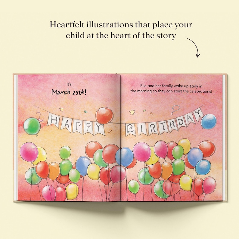 Personalised First Birthday Storybook with Name - Custom Keepsake Gift for Boys & Girls, Perfect 1st Birthday Present for 1-Year-Olds image 12