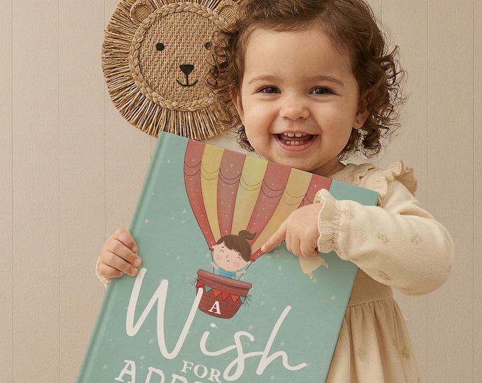 Personalized Wish Book for Baby or Child | Christening Keepsake | Baptism or Naming Day Gift