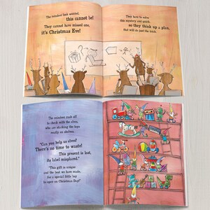 Personalised Kids Reindeer Story Book First Christmas Gifts Xmas Eve Box Fillers Stockings For Girls Baby Boys Presents Ideas Book Keepsake image 5