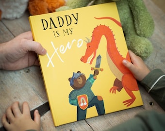 Papa's verjaardagsboek van Baby | Gepersonaliseerde Daddy Story Book | Gepersonaliseerde superheldencadeau voor vader from Child