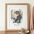 Personalized Mother’s Day Portrait | Mommy and Me Watercolour Illustration | Hand Drawn Mother and Baby Gift product logo