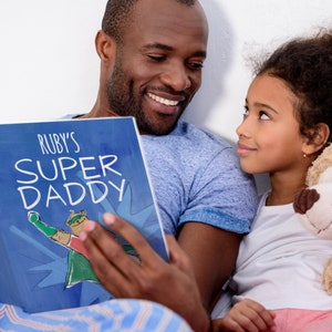 Super Daddy Buch | Personalisiertes Vatertagsgeschenk für Väter aus Kind, Sohn, Tochter