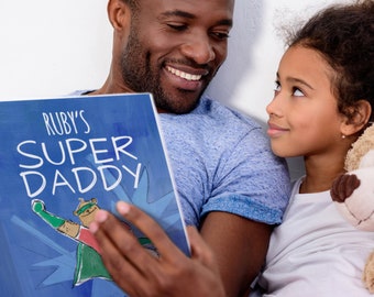 Super Daddy Book | Personalized Father's Day Gift for Dads From Child, Son, Daughter