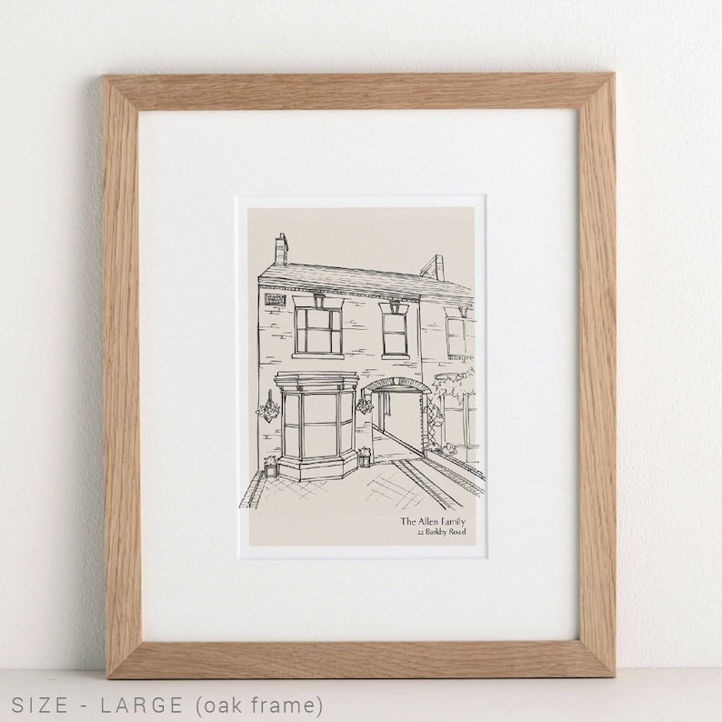 Hand Drawn Bespoke House Sketch Custom Illustration New Home Gift Personalised Art Housewarming Drawing Mother's Day Gift Ideas Presents image 8