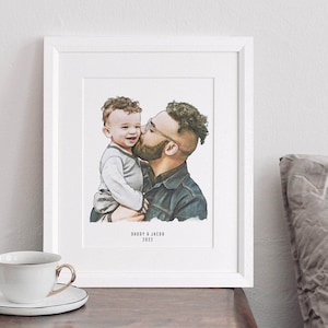 Gedetailleerde lijn mensenportret, aangepaste illustratie, gepersonaliseerde familieprint, op maat gemaakte kunstprint, handgetekende schets, perfect kerstcadeau
